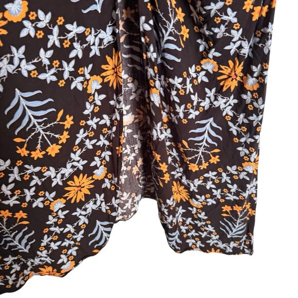 tennis Sx l/XL Long Kaftan Coverup Floral Beaded Beach Pool Vacation Boho Cruise - Picture 10 of 16